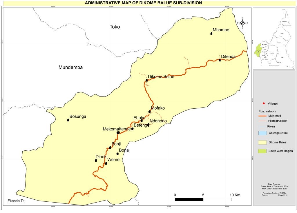 admininstrative map of DB